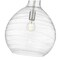 Z-Lite Bon Air Pendant, 1-Light, 13 In.W x 17.5 In.H, Brushed Nickel/Clear 496P13-BN - alternate 8